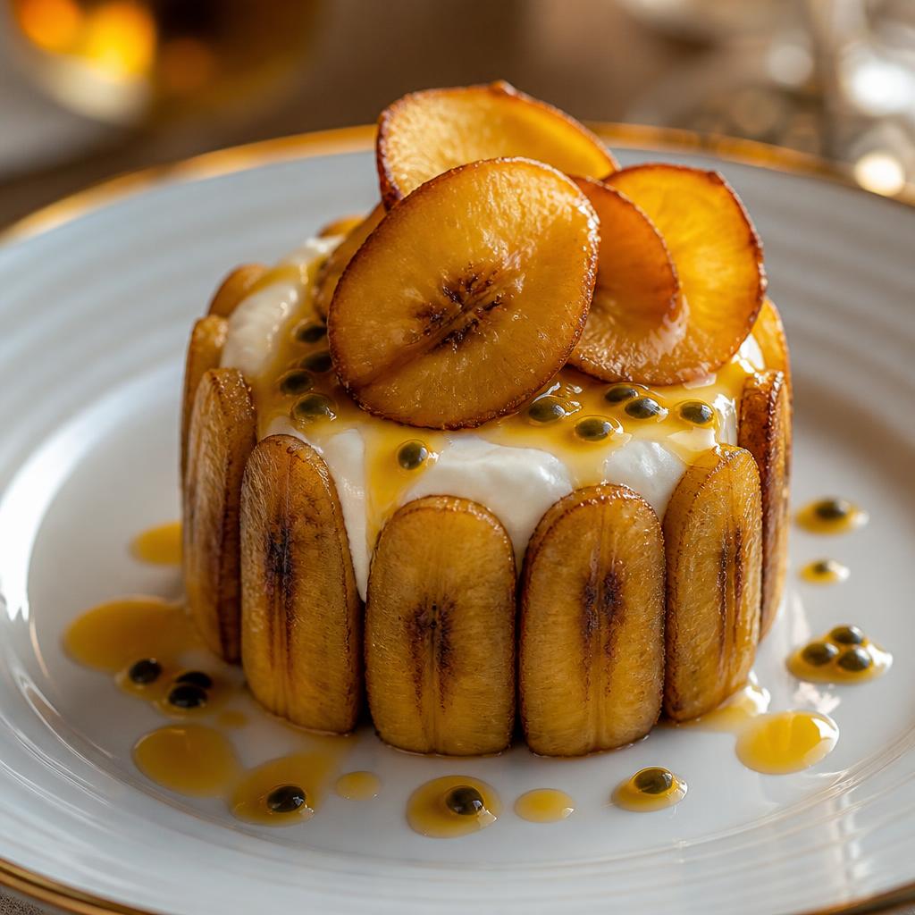 Charlotte plantain Deby's Delice — plantain caramélisé moulé à la main, cœur fondant aux éclats de noix